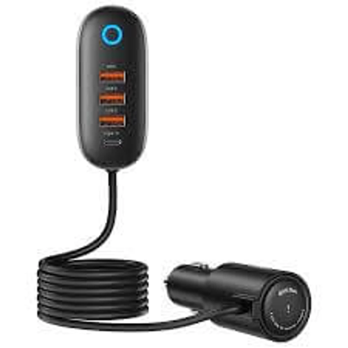 USAMS US-CC161 156W 4 USB Ports Extension Fast Car Charger with Cigarette Lighter