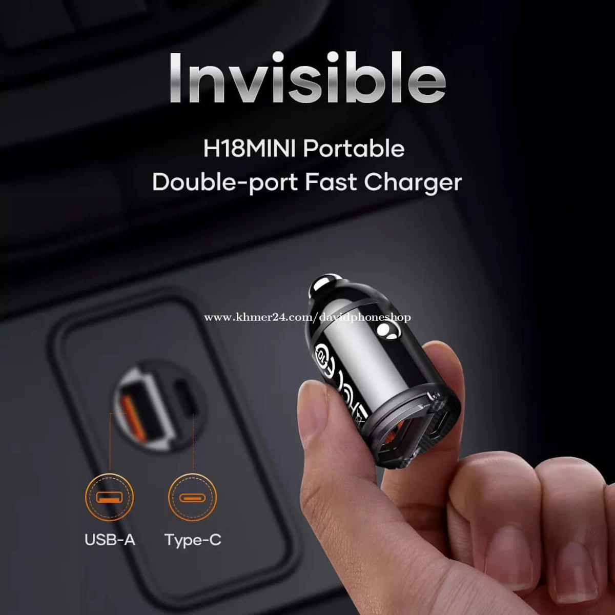 ROCK H18 Fast Charging 30W Portable Mini Car Charger