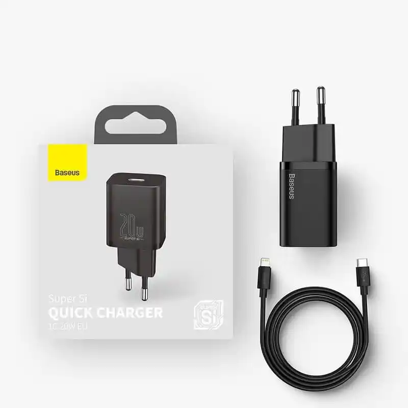 Baseus Super Si Pro 20W 1C Adapter with USB-C to Lightning Cable
