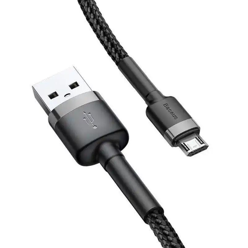 Baseus Cafule Cable USB for Micro 3.A 2M (CAMKLF-CG1) – Gray & Black