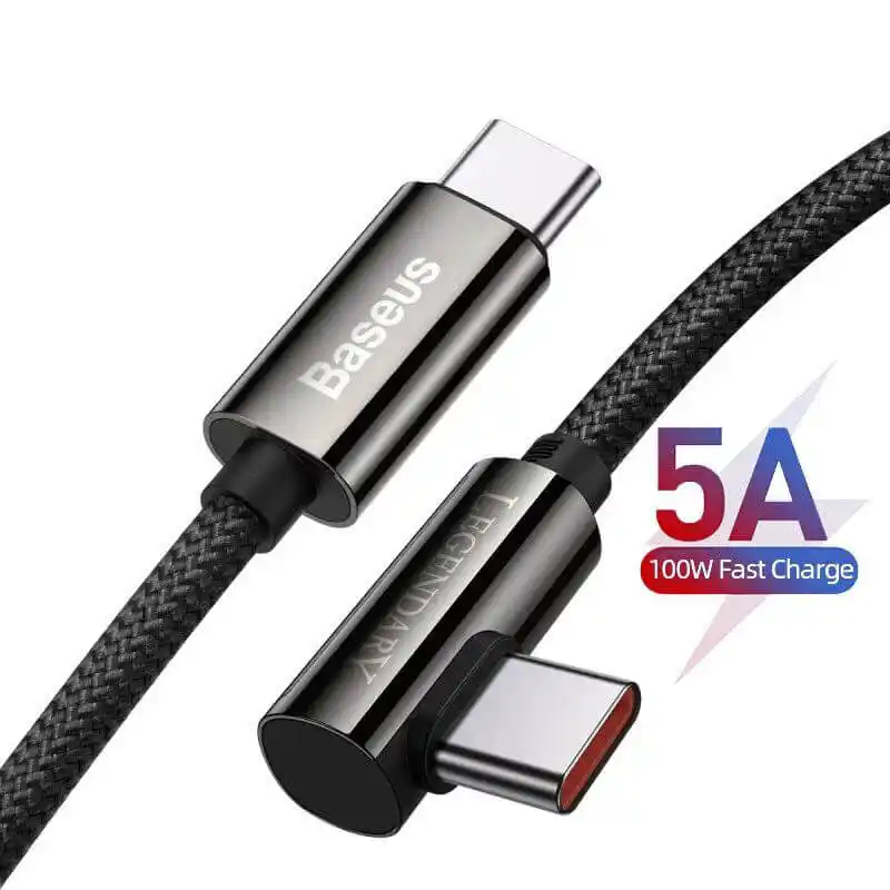 Baseus Legend Series Elbow USB C Type-C Fast Charging Data Cable 100W 1M