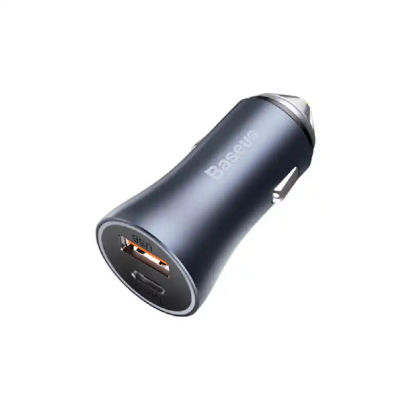 Baseus Golden Contactor Pro QC U+C 40W Car Charger With Type-C to Lightning Cable (TZCCJD-03)