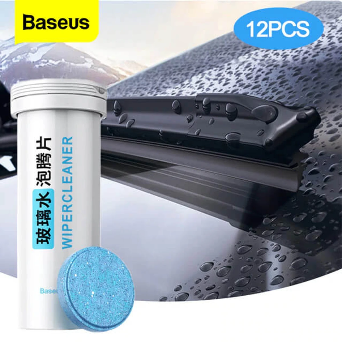 Baseus 12PCS Car Windshield Glass Solid Cleaner Solid Wiper