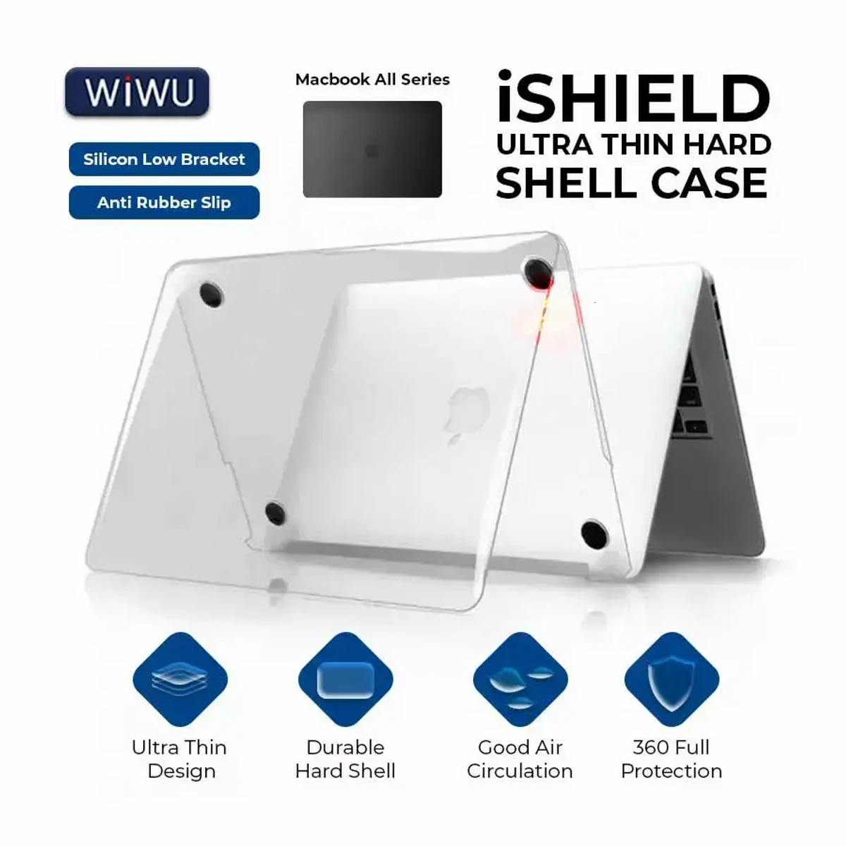 WiWu iShield Ultra Thin Hard Shell Anti-Slip Case for Macbook Air 13inch