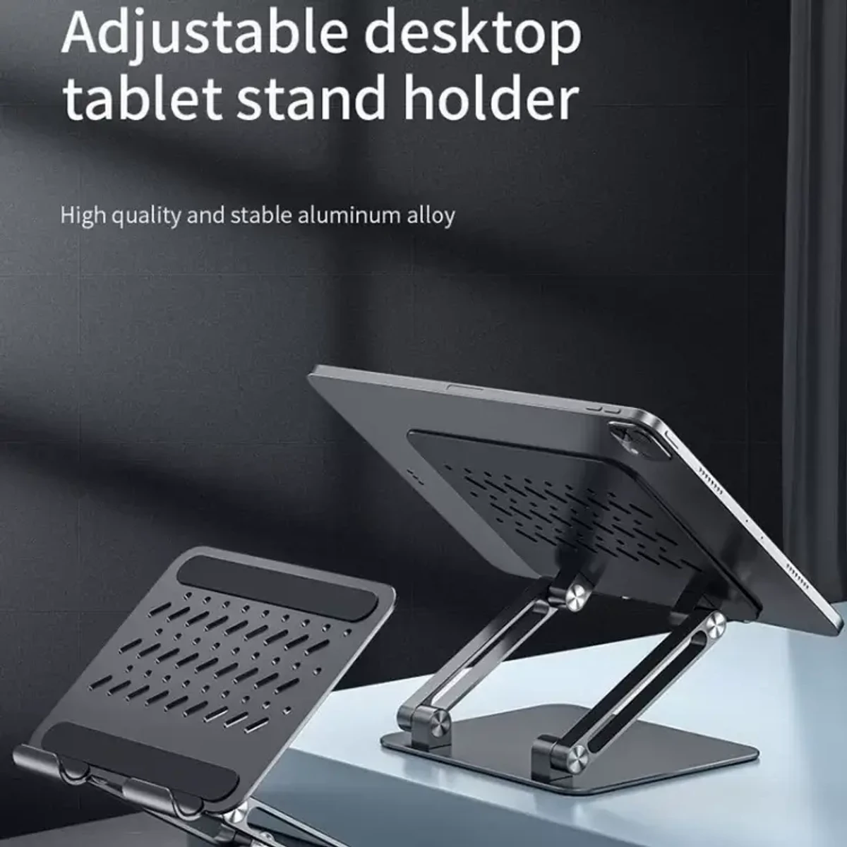 WiWU ZM105 Double Layer Stepless Adjustable Desktop Tablet Mobile Folding Stand